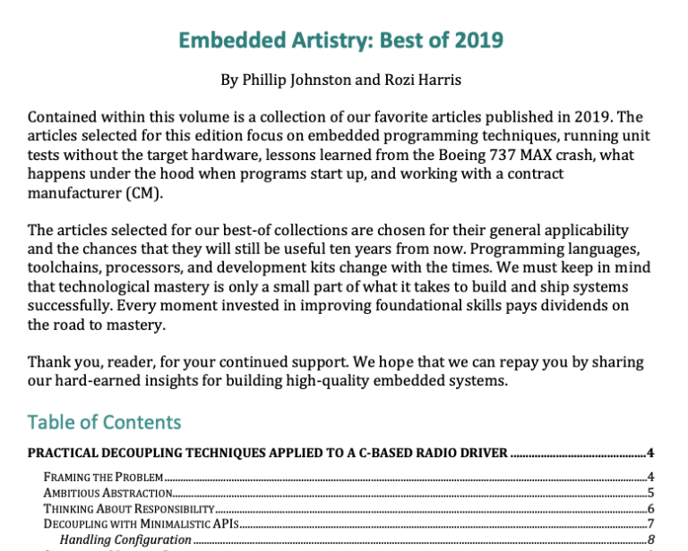 Best of 2019 Collection - Embedded Artistry